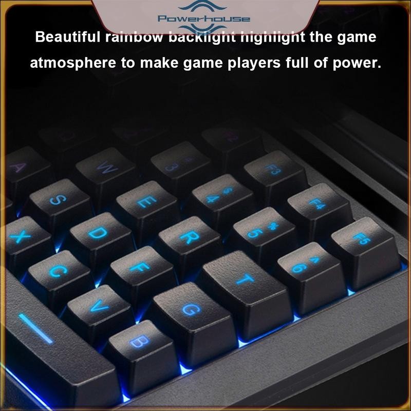 Bàn phím chơi game cơ một tay POWER Bàn phím chơi game di động có đèn nền RGB.