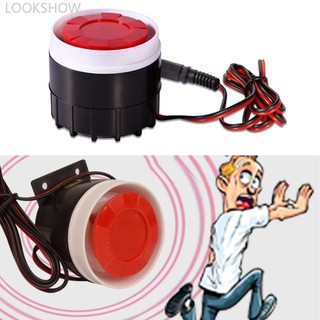 LOOKSHOW Chuông báo động áp điện còi báo động chống trộm có dây 12v 24V 220V 120db Báo động âm thanh Mini có dây còi báo động M8O3
