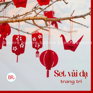 Set Dây Treo Vải Dạ Trang Trí Tết Trung Thu – Dây Treo Decor 17 Chi Tiết Chim Én, Chim Hạc, Đèn Lồng ANGIHOME