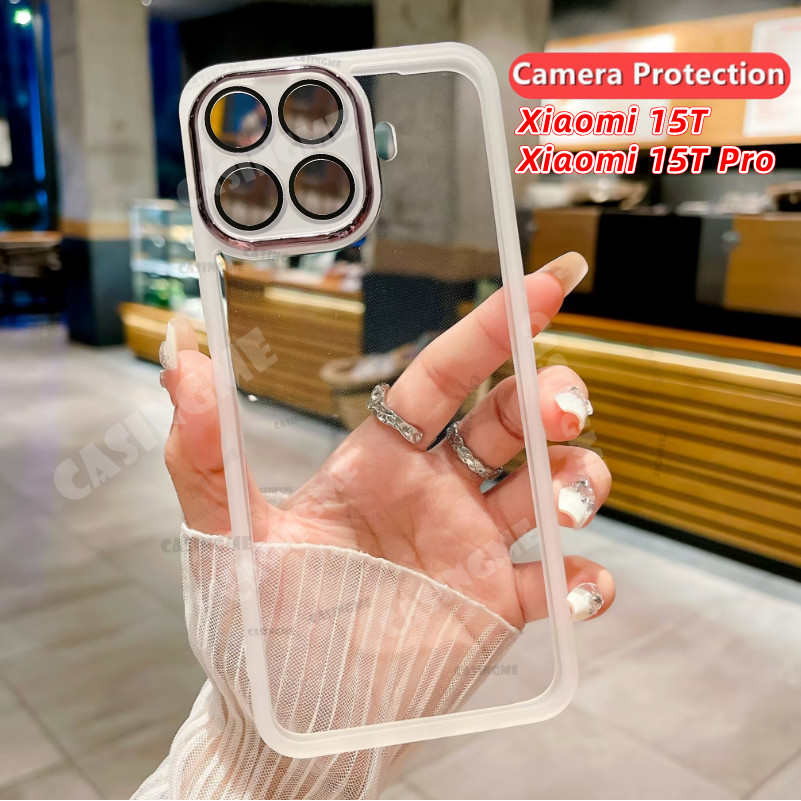 Xiaomi 15T / 15T Pro 4G 5G 2025 Vỏ điện thoại trong suốt mạ mềm mỏng, bảo vệ camera