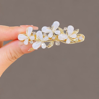 MAUROPOLI [Sẵn sàng] Kẹp tóc hình bướm thủy tinh sang trọng nhẹ cao cấp Tính khí thanh lịch Đầu lưng nửa mảnh Kẹp tóc bên hông Mũ đội đầu