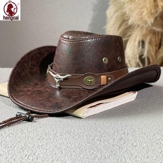 Mũ cao bồi da cổ điển vành rộng, phù hợp nam và nữ, style phương Tây
