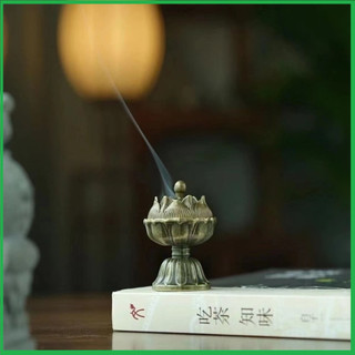 Lư Hương, Hộp Xông Trầm Hương Hình Bảo Liên Đăng Bằng Hợp Kim Đồng (Cỡ Bé)
