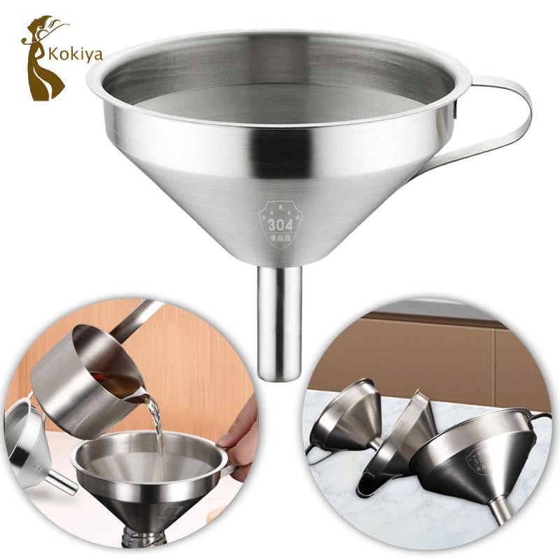 Phễu Inox 304 Có Dụng Cụ Lọc Phụ Kiện Nhà Bếp Cấp Thực Phẩm Có Tay Cầm Để Chuyển Bột Dầu