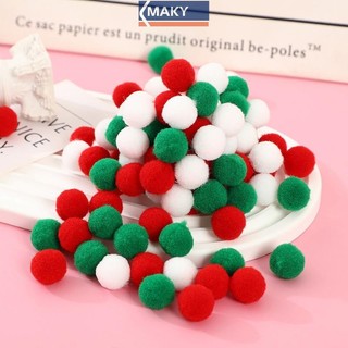 Onetimingcool 100 Cái / lốc Pompom Fluffy 10 Mm Coloful Sang Trọng Thủ Công Thủ Công DIY Trang Trí Băng Đô Tóc Chất Liệu Phụ Kiện VN