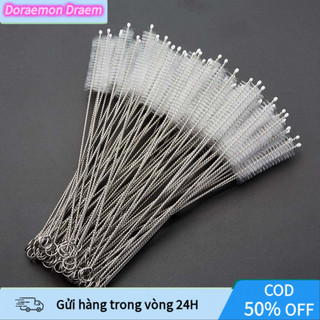Chổi Cọ Inox Vệ Sinh Ống Hút - Bộ 5-10 Que Cọ Dài 23cm - Dụng Cụ Làm Sạch Ống Nước Mini