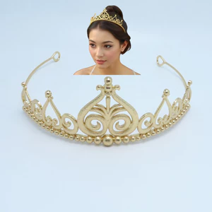 Vương Miện Vàng Hợp Kim Cho Cô Dâu và Sàn Catwalk - Phụ Kiện Tóc Sang Trọng