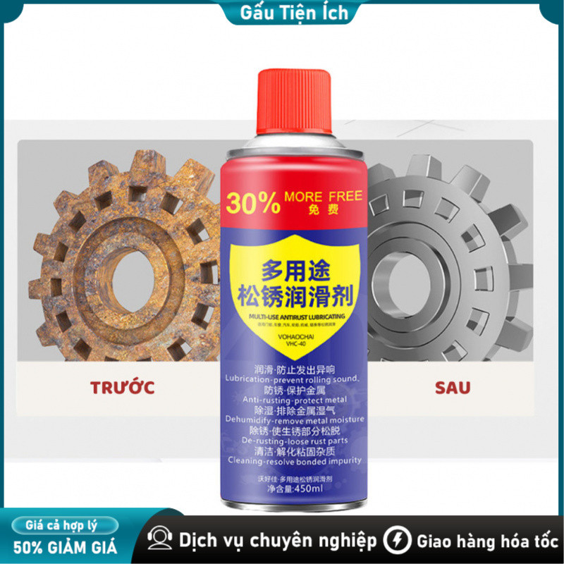 Bình xịt bảo dưỡng chống rỉ đa năng, dùng cho linh kiện ô tô và dụng cụ kim loại gia đình