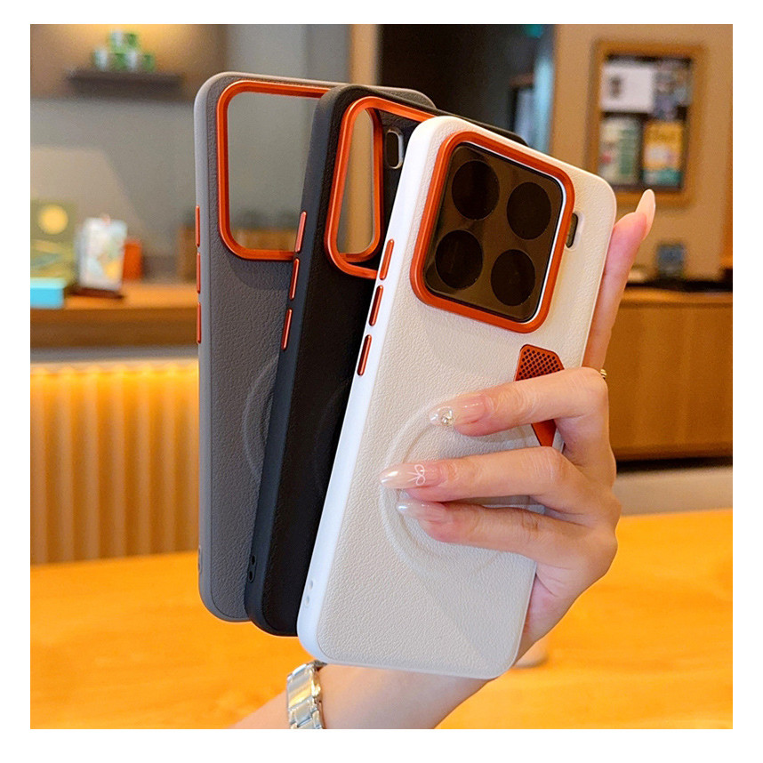Thích hợp cho Xiaomi 15spro Vỏ Điện Thoại Vàng Giáp Tản Nhiệt Xiaomi 14 / 15 Vỏ Từ Tính 15pro Vỏ Bảo Vệ 14pro
