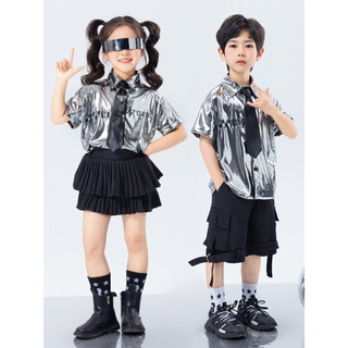 Áo Hip Hop Cho Bé Gái Đồ Nhảy Cho Đồ Nhảy Hiện Đại Bé Trai Trẻ Em Set Đồ Dance Đồ Biểu Diễn Cho Đồ Nhảy Zumba