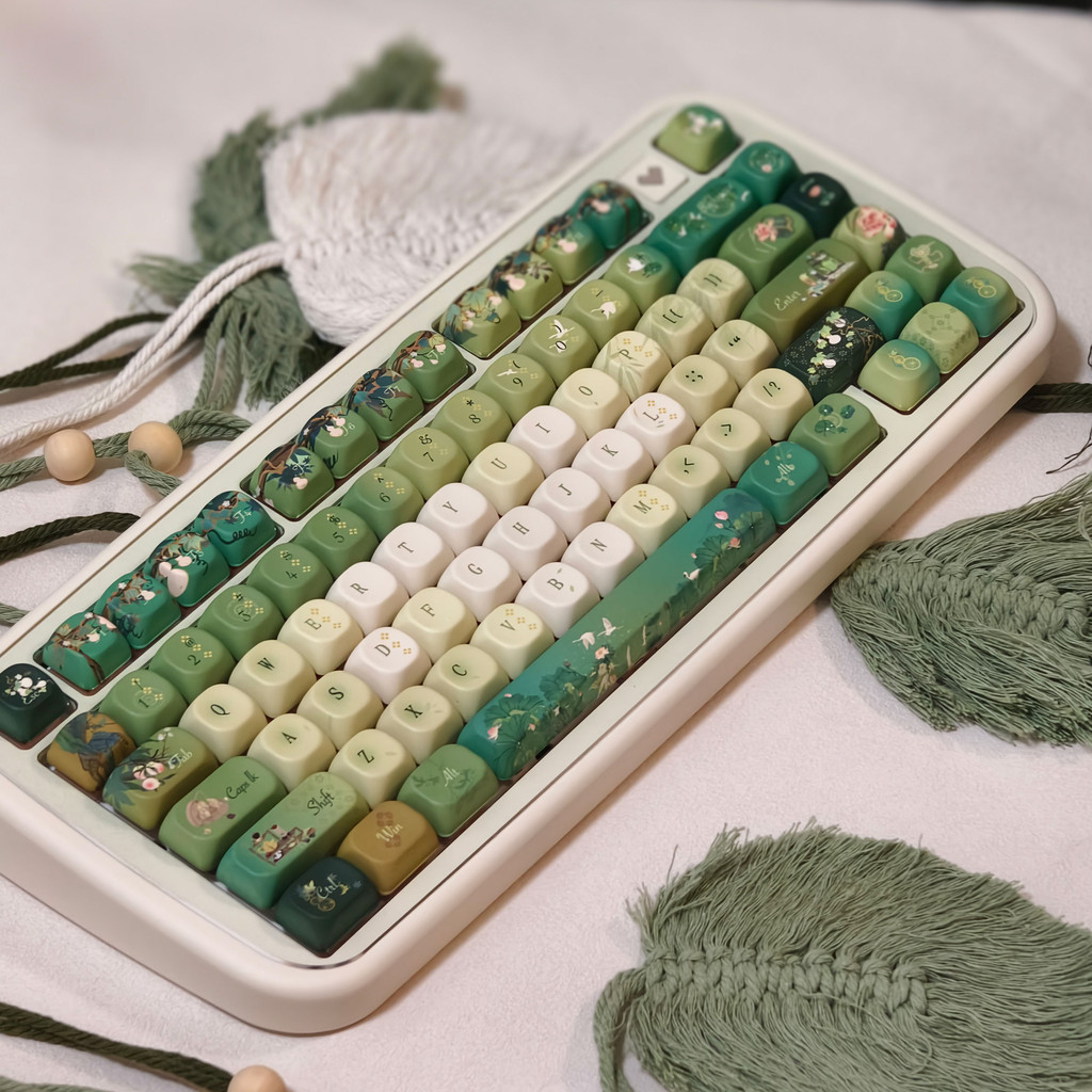 120 Phím Năm Mặt Nhuộm Thăng Hoa PBT Keycaps Hương Thơm Trà MOA & Cherry Profile Cho Bàn Phím Cơ | BigBuy360 - bigbuy360.vn