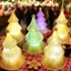 3 Đèn LED cây thông Noel nhiều màu, Pin AG10 được lắp sẵn 360° Trang trí đèn ngủ di động phát sáng cho bữa tiệc phòng ngủ