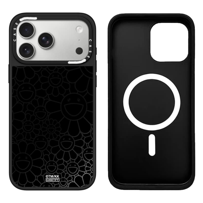 TAKASHI MURAKAMI x CASECASE: FLOWERS BLOOM MULTI-FLOWERS (RAINDOW) Ốp điện thoại iPhone hút từ tính cho iPhone 17 Air 16 15 14 13 12 Pro Max Plus logo khắc