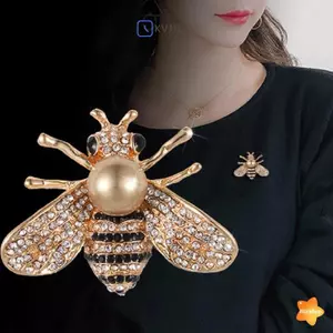 Dòng Côn Trùng Trâm Cài Nữ Tinh Tế Ong Nhỏ Trâm Cài Pha Lê Kim Cương Giả Pin Trâm Trang Sức Quà Tặng Cho Bé Gái Mới