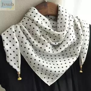Khăn quấn cổ JVSUB, Khăn quàng cổ vuông in hình 65x65cm, thanh lịch có khóa từ tính Khăn quàng cổ mùa xuân đông