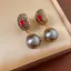 Thời Trung Cổ vintage Hình Bầu Dục Kim Cương Đôi Ngọc Trai Vòng Cổ Ánh Sáng Sang Trọng Niche Áo Len Dây Chuyền Retro Bộ Trang Sức 2026-6-11