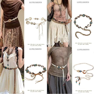 Dây thắt lưng bện Bohemian nữ 2026 Phong cách mới Thiết kế thích hợp Thắt lưng cổ điển