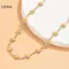 LUImo Kpop Hoa Cúc Xương Đòn Dây Xích Nelace Cho Nữ Mùa Hè Ngọt Ngào Ngắn Choker Thời Trang Tuyên Bố Món Quà Trang Sức Y2K Phụ Kiện SBS