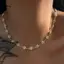 LUImo Kpop Hoa Cúc Xương Đòn Dây Xích Nelace Cho Nữ Mùa Hè Ngọt Ngào Ngắn Choker Thời Trang Tuyên Bố Món Quà Trang Sức Y2K Phụ Kiện SBS
