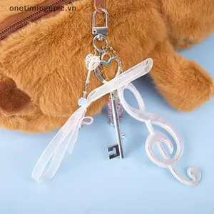 VFZ Simple Bow Note Móc khóa Túi sáng tạo Mặt dây chuyền Thích hợp cho những người đam mê âm nhạc Hiện tại Phụ kiện trang trí Bapa tinh tế OTE