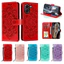 Emboss Hoa Da Điện Thoại Dành Cho Honor X7e 4G Datura Ví Flip Book Case Cover Funda