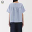 Phong cách Nhật Bản Muji Style / Áo sơ mi ngắn tay bằng vải lanh nữ / Áo dáng rộng mát mẻ mùa hè / Vải lanh cotton cao cấp