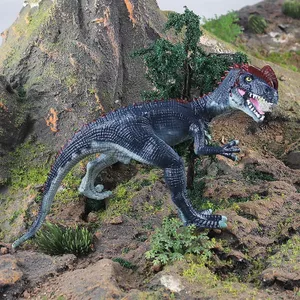 Đồ trang trí cảnh quan kỷ Jura Mô phỏng đồ chơi khủng long Mô hình rồng vương miện đôi Spinosaurus Máy trợ giảng động vật bằng nhựa Chiều cao 10,5cm