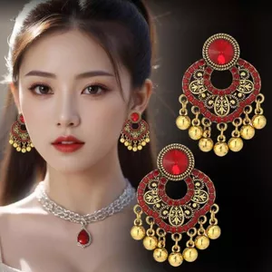 Hàng Ngày Mỹ Pháp Kim Cương Đính Kim Cương Khắc Bông Tai Nữ Rỗng Cánh Hoa Tua Rua Phóng Đại Du Lịch Bông Tai E19832026-6-11