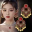 Hàng Ngày Mỹ Pháp Kim Cương Đính Kim Cương Khắc Bông Tai Nữ Rỗng Cánh Hoa Tua Rua Phóng Đại Du Lịch Bông Tai E19832026-6-11