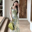 Váy dài tay xếp nếp cho nữ, ôm eo, ôm cơ thể, váy dài