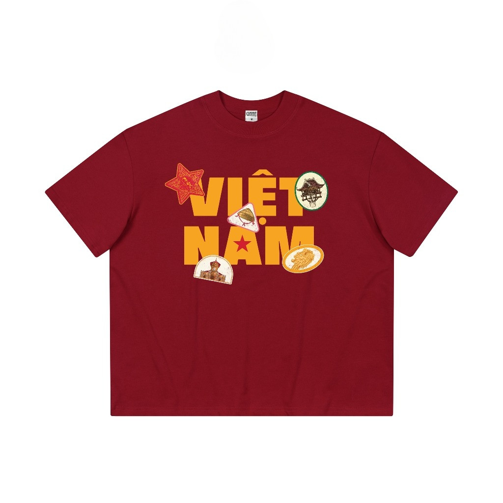 （Giao hàng 24h）Angela Áo Thun Boxy Angela - VIỆT NAM  - Premium Cotton 220gsm Cotton 2 Chiều - GMBX11