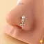 Nhẫn Mũi Tòn Ten Cho Nữ Chữ Thập Zircon Mũi Trang Sức Khuyên Hình Chữ L Mũi Đinh Trang Sức Cơ Thể Phụ Kiện Mới