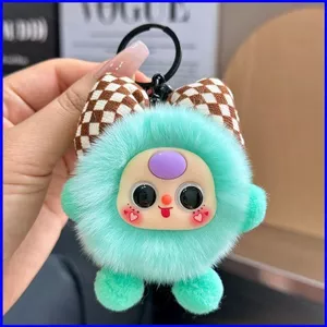 Dễ Thương Sang Trọng Quái Vật Sang Trọng Móc Khóa Checker Nơ Túi Quà Tặng Quyến Rũ Cho Bé Gái