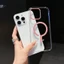 Dành Cho iPhone14promax Vỏ Điện Thoại Đá Trong Suốt Từ Tính PC Màu Kẹo Chống Sốc 16ProMax Túi Điện Thoại Trong Suốt
