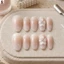10 Chiếc Bấm Móng Tay Hình Bầu Dục Ngắn Matte Finish Với Thiết Kế Hoa 3D Cho Nữ Và Bé Gái Mặc Hàng Ngày Đảng Làm Móng Tay