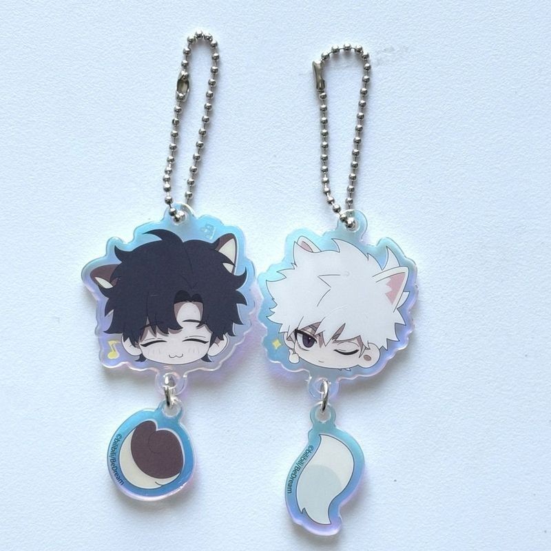 2Pcs/Set Link Click Lucas Charles Cheng Xiaoshi LU Guang Cartoon Keychain Acrylic Chain