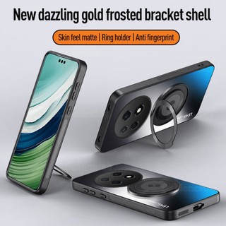 Vỏ Mờ Kim Loại Cho Huawei Nova 15 Max Nova15Max Nova15Ultra Nova15Pro Giá Đỡ Nhẫn TPU Acrylic Vỏ Điện Thoại Chống Vân Tay Bảo Vệ Ống Kính Máy Ảnh Ốp Lưng Chống Sốc