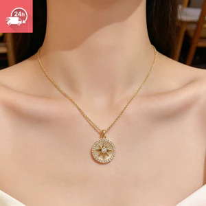 Khí chất thích hợp, cảm giác thiết kế thời trang, vòng cổ mặt dây chuyền hình ngôi sao hình bát giác