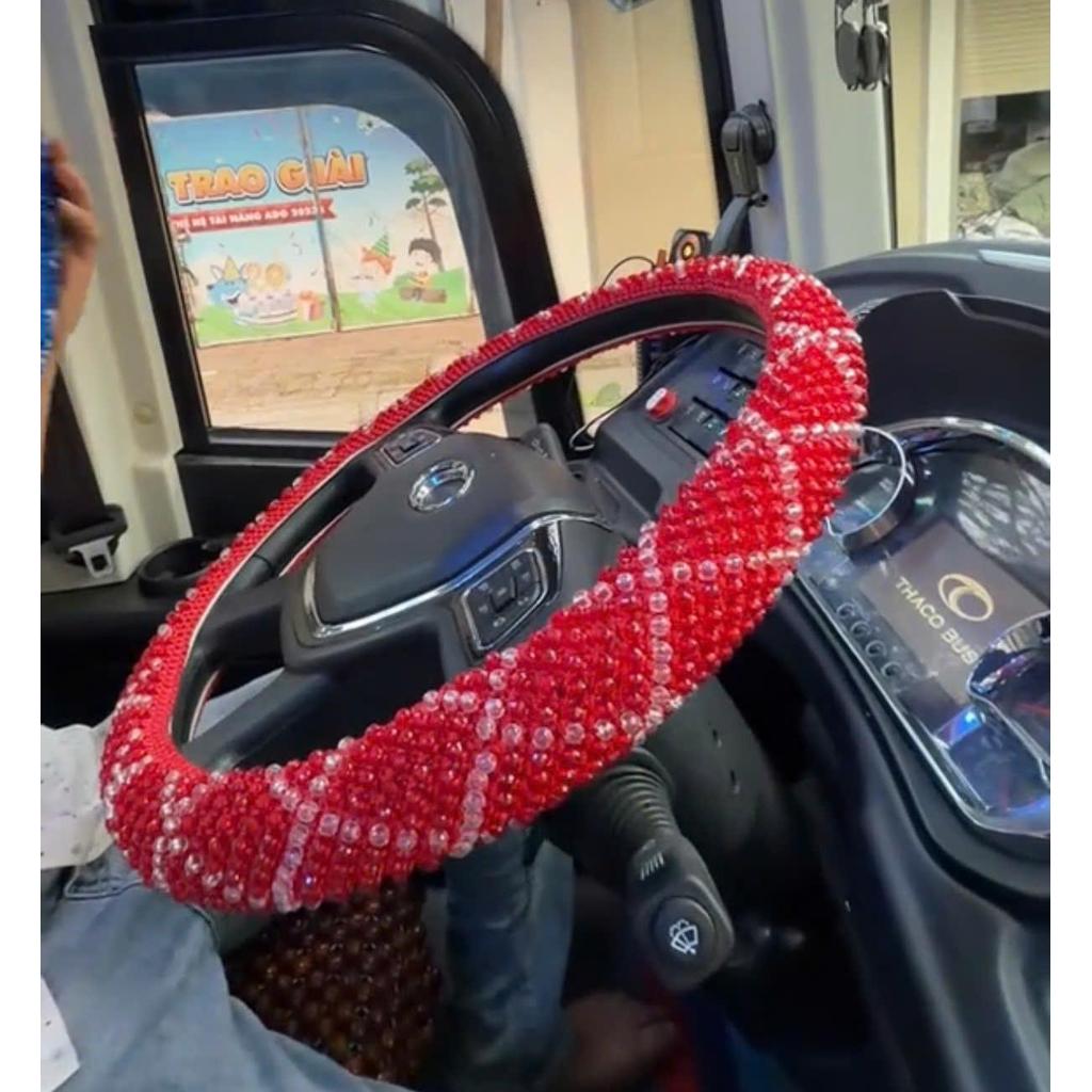 [HÀN QUỐC] Bọc vô lăng hạt cườm Hàn Quốc LOẠI 1 cốt to cầm đầm tay chống ra mồ hôi tay dành cho các dòng xe