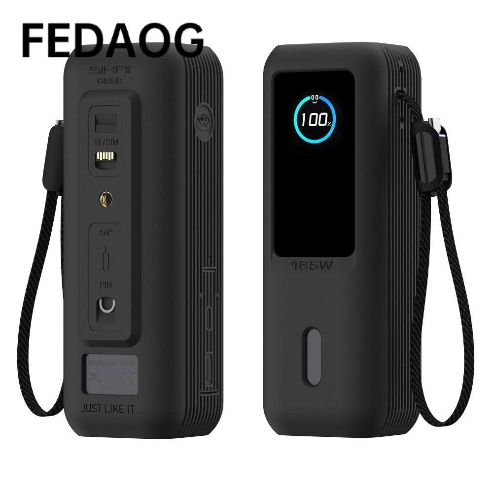 Hộp đựng silicon FEDAOG, chống rơi với vỏ bảo vệ bộ sạc dây buộc, Bộ sạc điện thoại chống sốc linh hoạt chống trầy xước di động cho du lịch Anker Zolo 165W