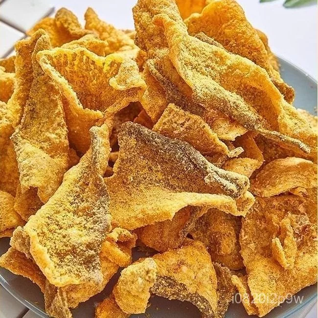 Đồ ăn vặt da cá giòn vị trứng muối, món ăn nhẹ buổi chiều, món ăn vặt giải trí giúp thỏa mãn cơn thèm, đồ ăn vặt da cá g