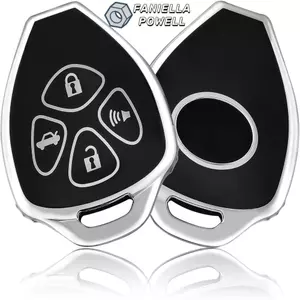 FANIELLAPOWELL Chìa Khóa Fob Bao Bảo Vệ Giá Đỡ, Màu Đen 4 Nút Silicon Không Chìa Khóa Từ Xa Ô Tô Chìa Khóa Thông Minh Fob, Chất Liệu TPU Phụ Kiện Xe Hơi Cho Xe Toyota Corolla 2008-2013