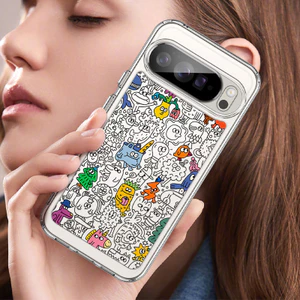 Ốp điện thoại trong suốt cứng "Forest Animal Monsters" cho Google Pixel 10 Pro XL 10A Pixel 9 / 8 / 7 Pro Pixel 9Pro 8 Pro 7A Vỏ Google chống sốc