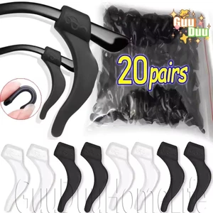 Móc tai chống trượt bằng silicon - Nút chặn đầu Temple Grip đàn hồi - Chân kính chống trượt - Giá đỡ kính mắt - Dây buộc tay khung kính / Giao hàng miễn phí
