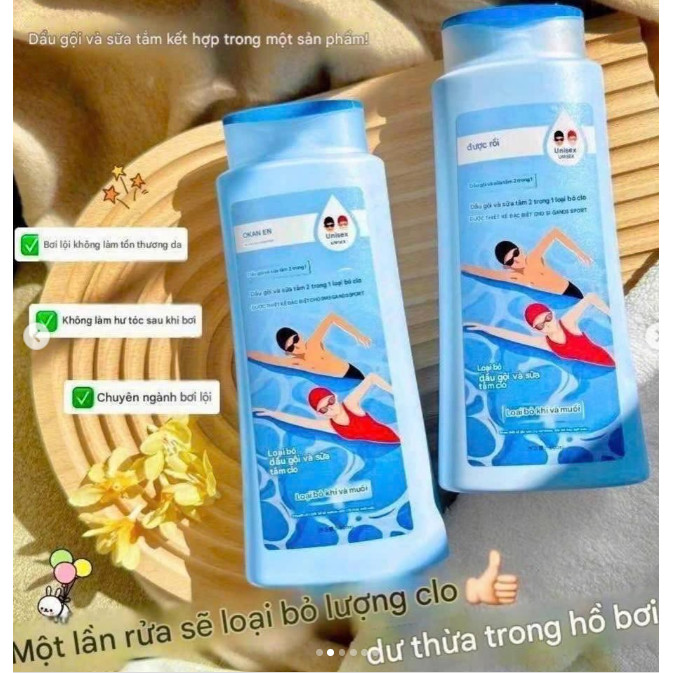 DẦU TẮM GỘI KHỬ CLO AOGALIANI CHAI  500ML