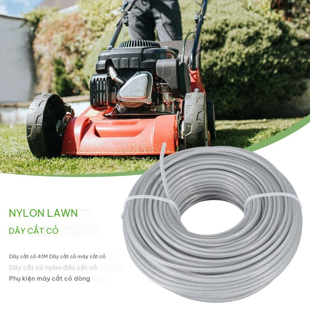 Dây cước cắt cỏ 10m siêu bền 2.4mm 3.0mm tròn lõi thép, cước máy cắt cỏ siêu dai chống đứt