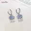 AqToCna 1 Đôi Bông Tai Đám Mây Dễ Thương Pha Lê Xanh Mưa Mây Thả Bông Tai Thẩm Mỹ Kawaii Zircon Tai Bule Bông Tai Năm Mới Món Quà Trang Sức AqToCna