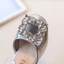 Giày sandal nữ kiểu Pháp sang trọng đính kim cương mới 2026, giày đi tiệc kiểu Pháp