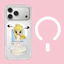 Phim hoạt hình cô gái tóc vàng từ tính Vỏ điện thoại mờ cho iPhone 17 16 Pro 15 Pro Max 14 Vỏ bảo vệ mờ cứng