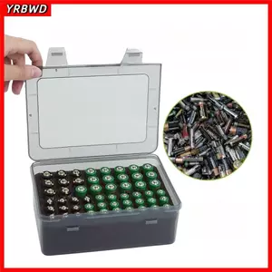 Giá đỡ sắp xếp lưu trữ pin YRBWD, giữ 54 pin AA AAA Hộp pin chống sốc Hộp đựng nhà để xe, Hộp đựng tổ chức ngăn kéo gia đình chống ẩm di động